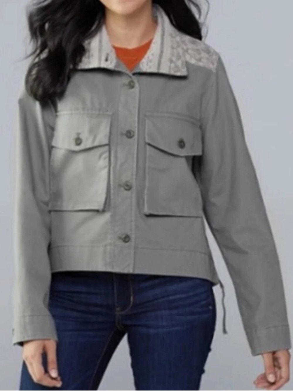 REI Coop Novelty Jacket - Women's Green Cotton Outdoor Shacket size medium